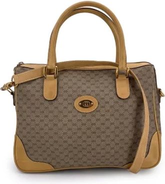 Gucci Pre-owned Tote Bags, female, Beige, Size: ONE SIZE Pre-owned Cotton gucci-bags