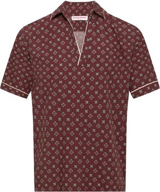 Orlebar Brown Ridley top met korte mouwen en print - Rood