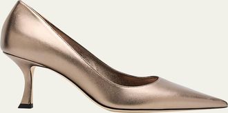 Jimmy Choo London 70mm Auria Metallic Leather Pumps