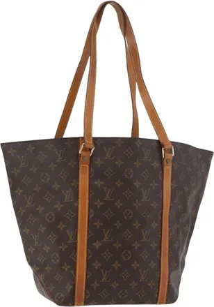Louis Vuitton Shopping Sac Monogram Canvas Brown Canvas Handbag (Pre-Owned)