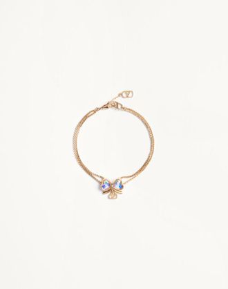 Valentino Garavani Bracciale VLogo Floc Valentino in Metallo E Cristalli Donna ORO/MULTICOLOR UNI