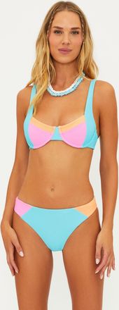 Beach Riot Brooks Colorblock Crush Top In Blue