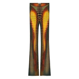 Jean Paul Gaultier Wide Trousers, female, Multicolor, S, Re-edition Flared Trousers