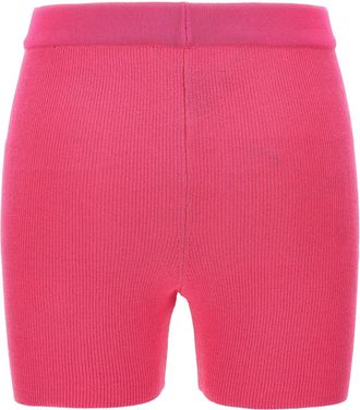 Jacquemus Ribbed Viscose Shorts - Pink