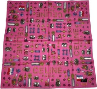 Celine Pre-owned Vintage Zijden Sjaal - Dames - Vintage Accessoires - Roze - ONE Size - Vintage