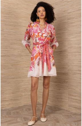 Hale Bob Belize Linen Dress in Pink at Nordstrom, Size Large