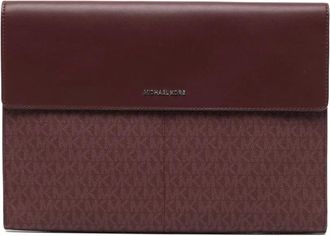 Michael Kors signature-logo laptop bag - Red