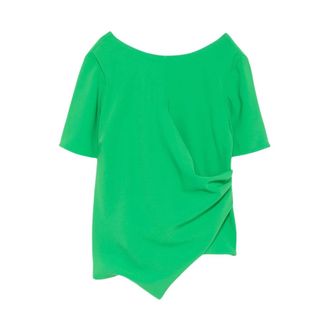 Kaos 5017 Blusa C/drappeggio Lato Sx - female - KAOS - Blouses - Green - S - Blouses & Shirts