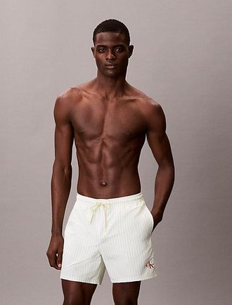 Calvin Klein Medium Drawstring Swim Shorts - CK Monogram