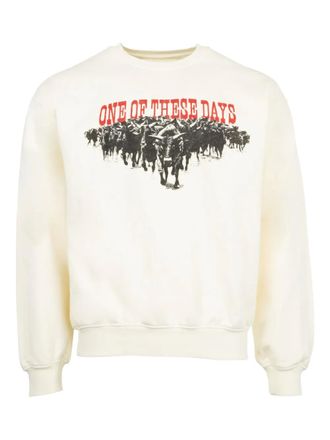One Of These Days graphic-print sweatshirt - men - Cotton - L - White