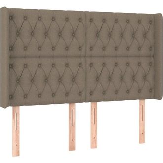vidaXL Cabecero Con Led De Tela Gris Taupe 147x16x118/128 Cm Vidaxl