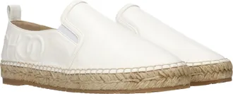Jimmy Choo London Leather Espadrille Flat - White