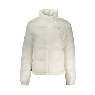 Tommy Hilfiger Jassen, Dames, Wit, XS, Polyester, Jacket met lange mouwen
