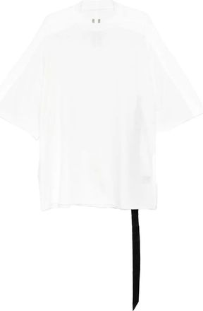 Rick Owens T-shirt con orlo asimmetrico - Bianco