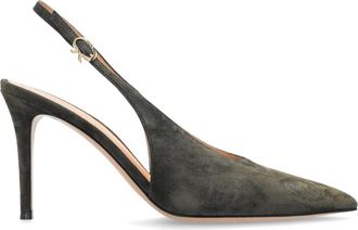 Gianvito Rossi Robbie Pumps met Hak - Dames - Pumps - Groen - 38 EU - Leer - Schoenen