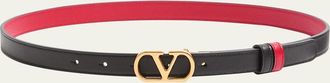Valentino Garavani VLogo Signature Reversible Calfskin Belt, 30mm