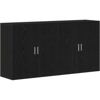 vidaXL Vidaxl - Tableros Lateral 2 Pcs Roble Negro 79 X 38 X 80 Cm