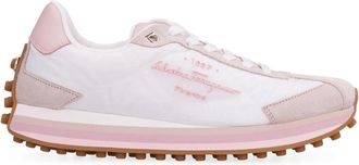 Ferragamo Kleur Blok Lage Sneakers - Dames - Sneakers - Wit - 38 EU - Su&egrave;de - Schoenen