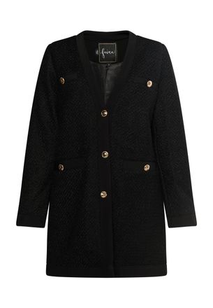 Faina Boucl&eacute; blazer Dames zwart