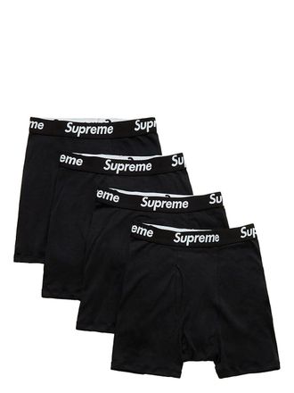SUPREME Set di 4 boxer x Hanes Tagless - Nero