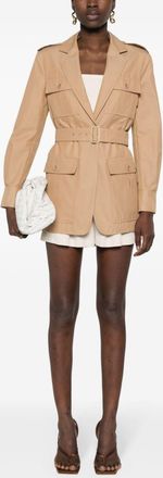 Max Mara Womens Cotton Trench Coat - Tan - Size EU 42 (Womens)