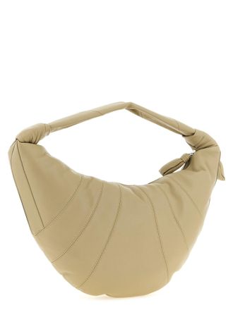 Christophe Lemaire Womens Beige Lamb Leather Shoulder Bag