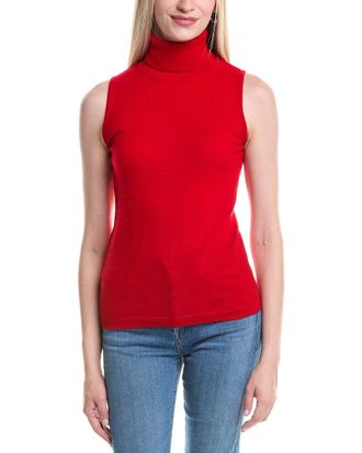 Fort&eacute; Cashmere Turtleneck Cashmere Sweater Vest