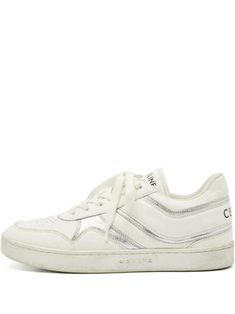 Celine white metallic-accent sneakers