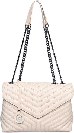 Luisa Vannini Beige Rundleer Tas