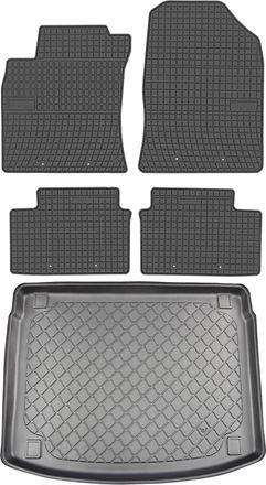 OEM Kia Xceed Suv A Partir De Septiembre De 2019 Set - Alfombrillas De Goma Para Coche + Alfombrilla Para Maletero