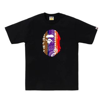 A Bathing Ape Fans Scarf Ape Head Tee Black 1K30-110-313-BLACK