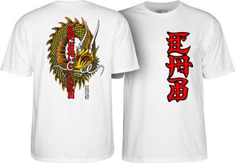 Powell Peralta Steve Caballero Ban This Dragon T-Shirts, White, XXL