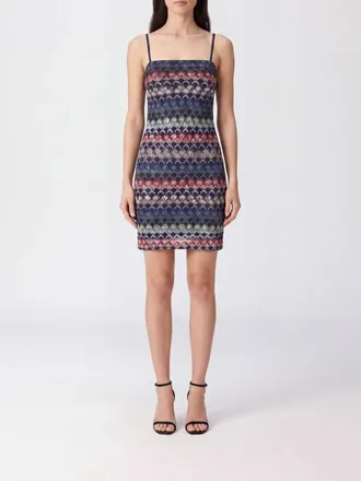 Missoni Mini abito bustier in lurex con motivo a zig zag multicolor