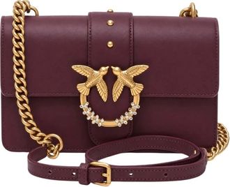 Pinko Pinko, Tassen, Dames, Rood, ONE Size, Leer, Crossbody Bag