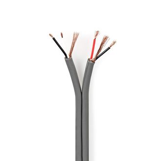 Nedis Cable De Luz 2x 016 Mm Koppar 1000 Metros Redondo Pvc Morkgra Rulle