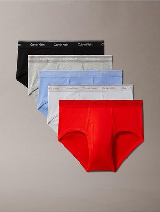 Calvin Klein Mens Cotton Classics 5-Pack Brief - Blue - XL