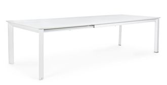 BIZZOTTO Mesa extensible en aluminio blanco 200-300x110