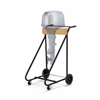 Relaxdays Relaxdays Soporte Para Motor Fueraborda, Transporte Y Almacenamiento, Eje Largo Hasta 150 Kg, Acero Negro