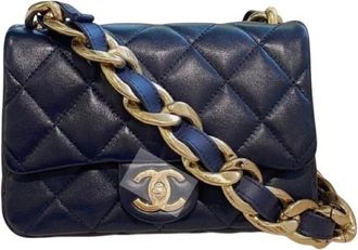 Chanel Navy Blue Funky Town Lambskin Shoulder Bag