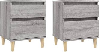 vidaXL Bedside Cabinets 2 pcs Grey Sonoma 40x35x50 cm Vidaxl