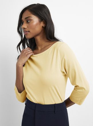 Contemporaine Womens 3/4 sleeves SUPIMA cotton T-shirt