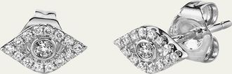 Sydney Evan Single Mini Bezel Evil Eye Stud with Diamonds