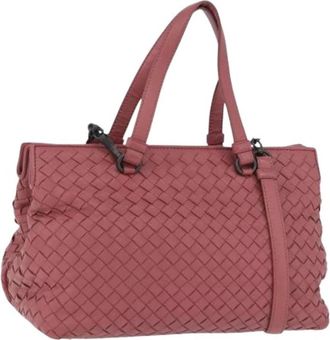 Bottega Veneta Pre-owned Vintage Hand Bag - Dames - Vintage Handtas - Roze - ONE Size - Leer - Vintage