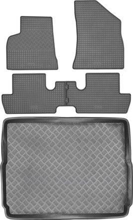 OEM Juego De Alfombrillas De Goma Para Coche Y Alfombrilla Para Maletero Para Peugeot 3008 I Crossover (2009-2016)