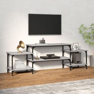 vidaXL Vidaxl - Mueble Para Tv Madera Contrachapada Gris Sonoma 157x35x52 Cm