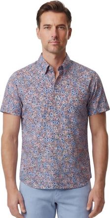 Lords of Harlech Floral Field Mens Printed Button Up Shirt in Floral Field Coral at Nordstrom, Size Xx-Large