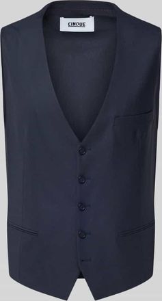 Cinque Weste mit V-Ausschnitt und Knopfleiste Modell Totti in Dunkelblau, Gr&ouml;&szlig;e 44
