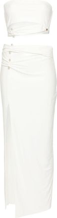 Nissa pearl-embellished set - women - Polyester/Elastane - 36 - White