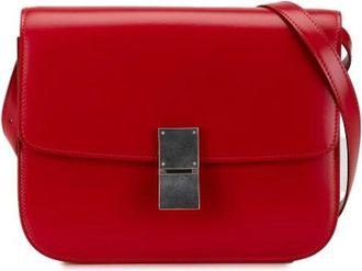Celine Pre-owned Vintage Crossbody Bag - Dames - Vintage Schoudertas - Rood - ONE Size - Leer - Vintage