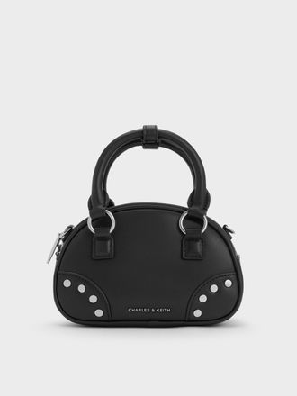 Charles & Keith Bobbie Studded Top Handle Bag
